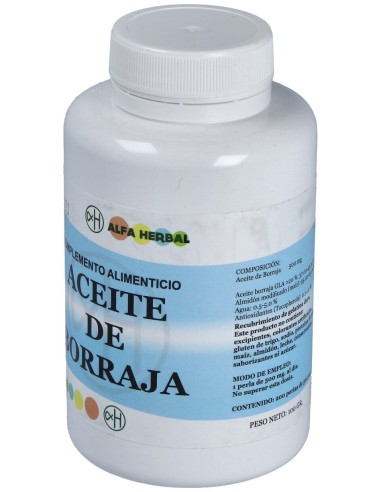 Alfa Herbal Aceite De Borraja 200 Perlas