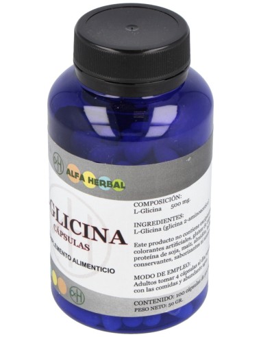 Alfa Herbal L-Glicina 500Mg 100Caps