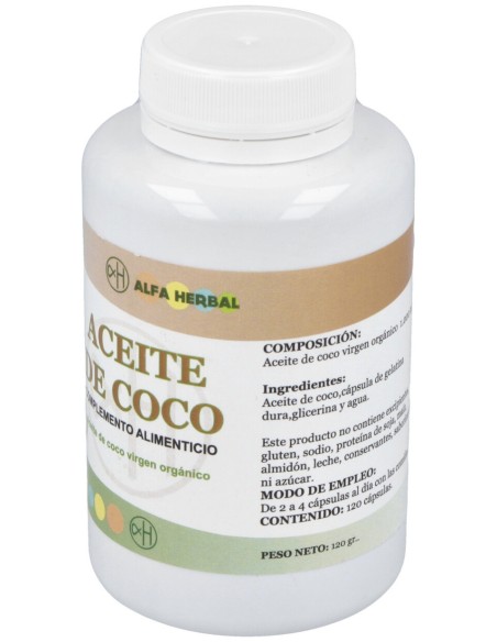 Alfa Herbal Aceite De Coco 120Caps