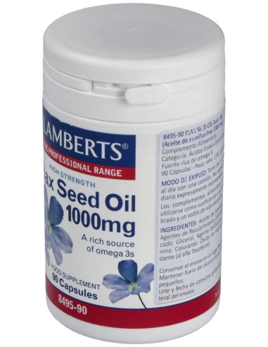 Aceite De Semillas De Lino 1000 Mg. 90 Cap.