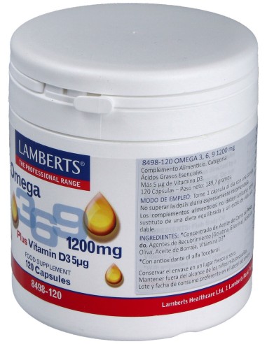 Omega 3-6-9 Mas Vitamina D3 120Cap.