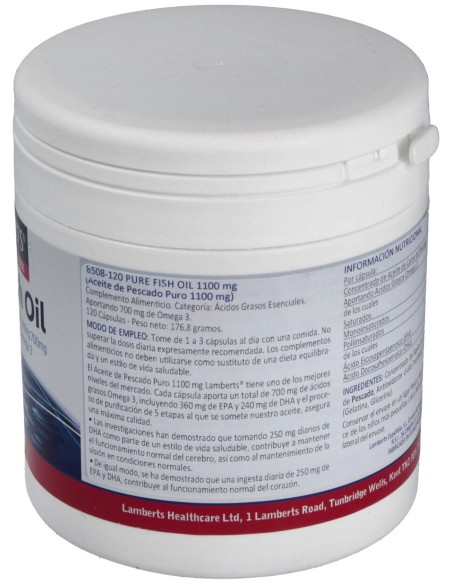 Aceite De Pescado Puro-Omega 3 Alta Pot. 120Perlas