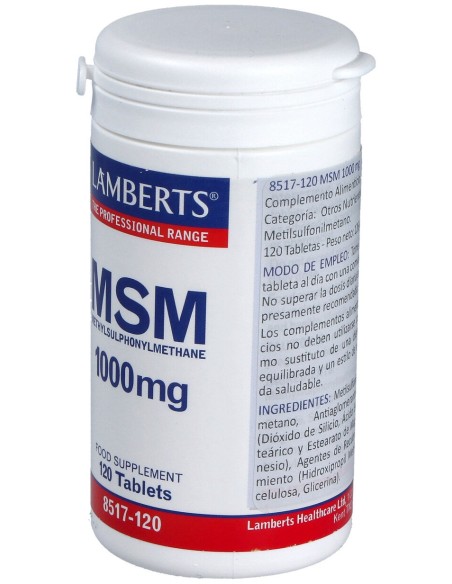 Lamberts Msm 1000Mg 120Tabletas