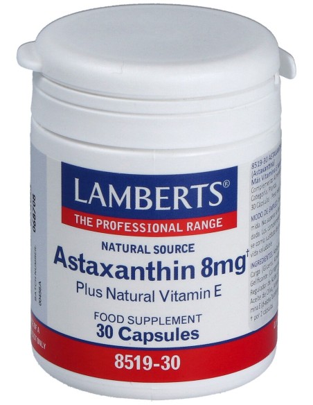 Lamberts Astaxantina 8Mg Con Vitamina E 30Caps