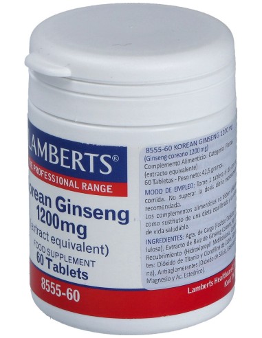 Lamberts Korean Ginseng 1200Mg 60Comp