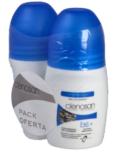 Clenosan Duplo Desodorante Mineral Roll-On 2X75Ml.