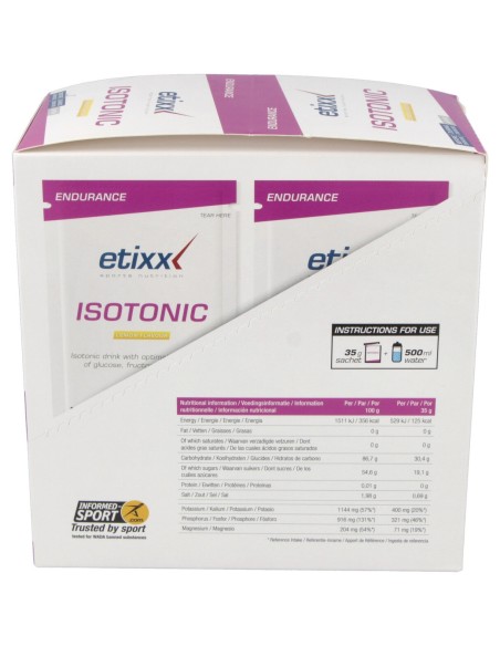 Etixx Isotonic Powder Limon 12Sbrs.