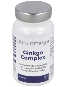 Puro Omega Ginkgo Complex Dha/Epa Q10 60Perlas