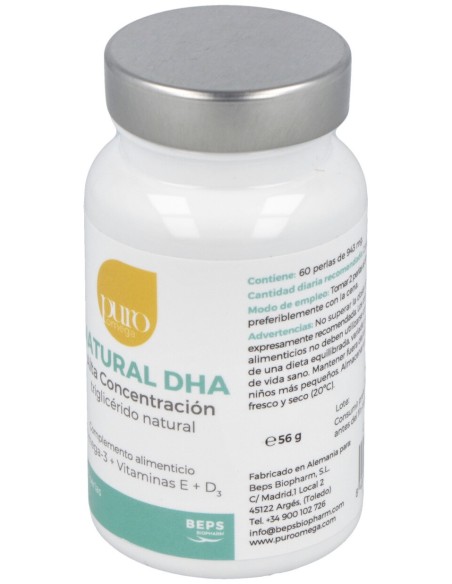 Puro Omega Natural Dha Alta Concentracion 60Comp