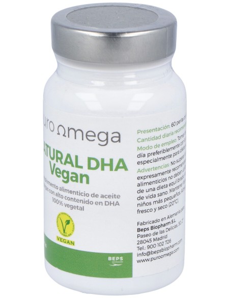 Puro Omega Natural Dha Vegan 60Perlas