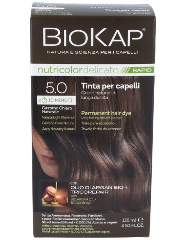 Biokap Rapid Castaño Claro Natural 5.0 Tubo 140Ml.