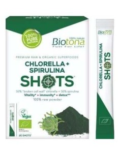 Biotina Pack Chlorella + Spirulina Polvo Puro 20X10G