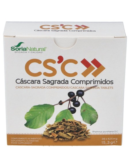 Soria Natural Cascara Sagrada 36 Comprimidos