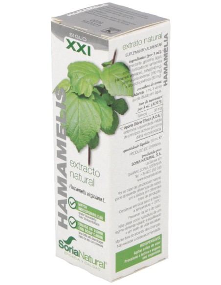 Extracto Hamamelis Xxi 50 Ml Soria Natur
