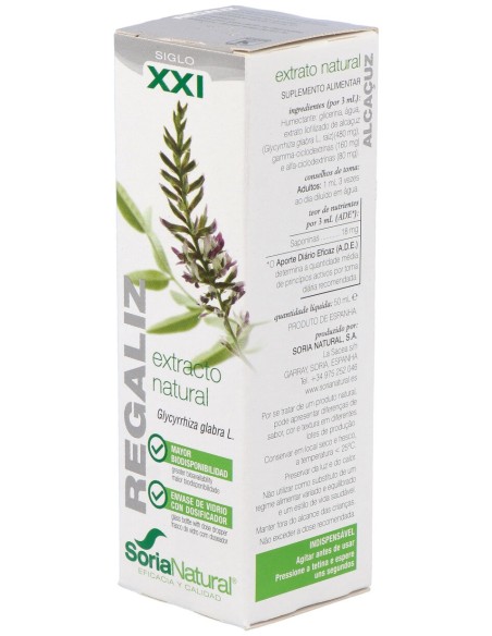 Extracto Regaliz Xxi 50 Ml Soria Natural