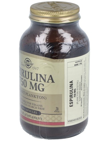Spirulina Vegetarian 750Mg. 80Cap.