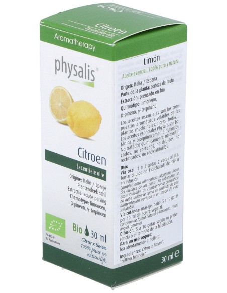 Physalis Aceite Esencial De Limón Bio 30Ml