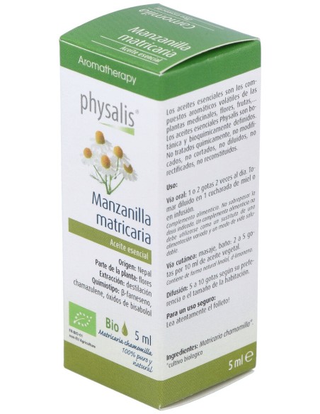 Physalis Aceite Esencial De Manzanilla Matricaria Bio 5Ml