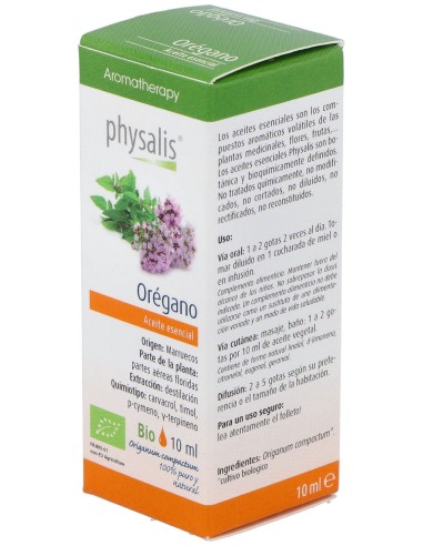 Physalis Aceite Esencial De Orégano Bio 10Ml
