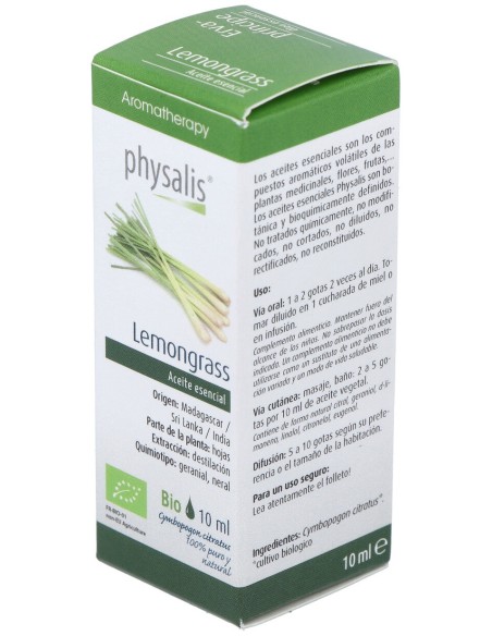 Physalis Aceite Esencial De Lemongrass Bio 10Ml