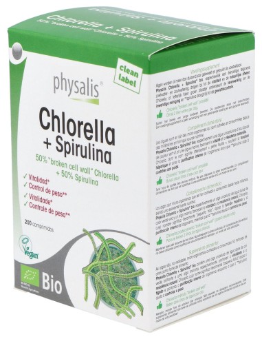 Physalis Chlorella Y Espirulina Bio 200Comp