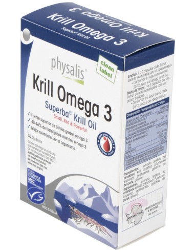 Physalis Krill Omega 3 30Caps