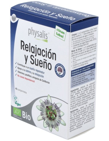 Physalis Relajación Y Sueño Bio 45 Comprimidos