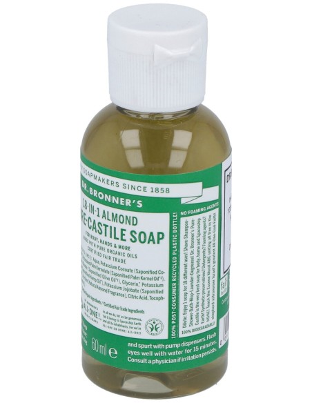 Dr. Bronner'S Jabón Almendra 60Ml