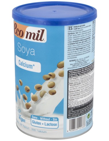 Ecomil Leche De Soja + Calcio En Polvo 400Gr. Bio