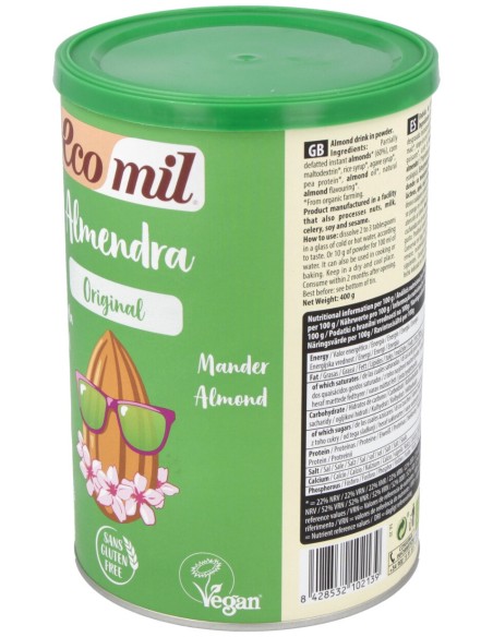 Ecomil Leche Ecológica De Almendra Instantánea 400G