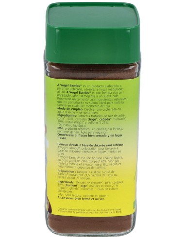 A. Vogel Bambú Instantáneo Cereales + Achicoria...
