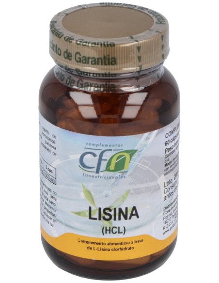 Cfn Lisina 500Mg 60Caps