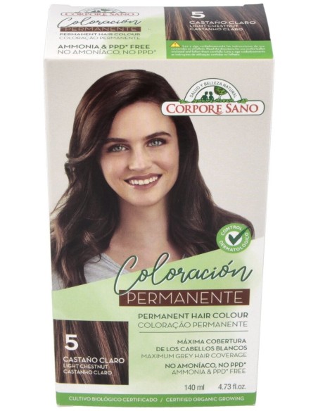 Corpore Sano Tinte Permanente Nº 5 Castaño Claro 140Ml