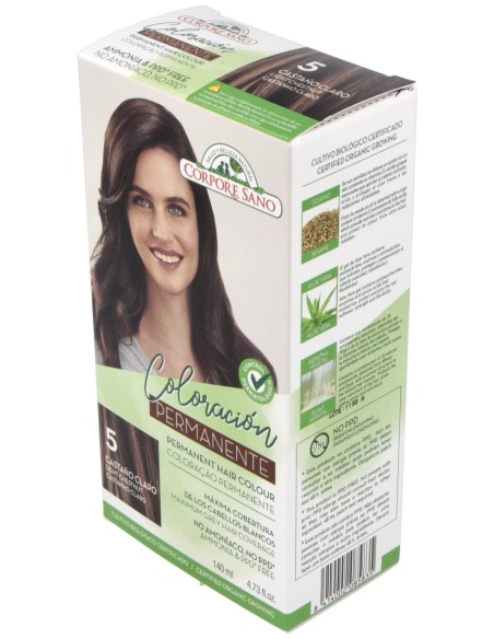 Corpore Sano Tinte Permanente Nº 5 Castaño Claro 140Ml