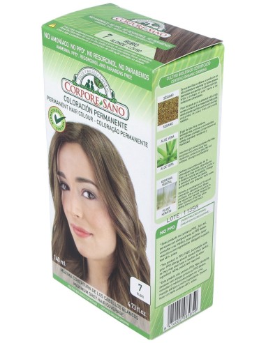Corpore Sano Tinte Permanente Nº 7 Rubio 140Ml