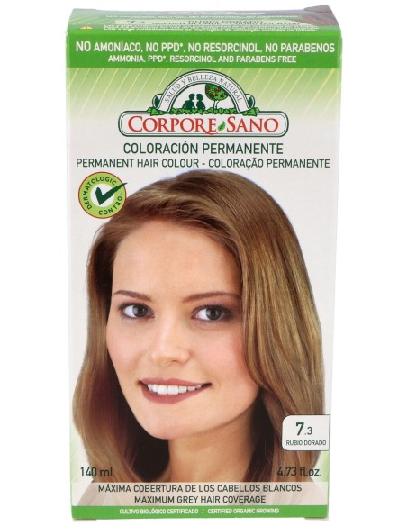 Corpore Sano Tinte Permanente Nº 7.3 Rubio Dorado 140Ml