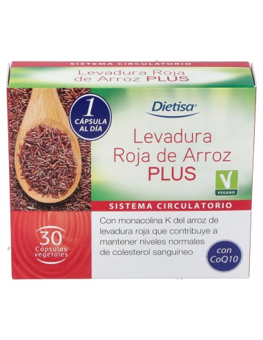 Levadura Roja De Arroz Plus 3% 30Cap.