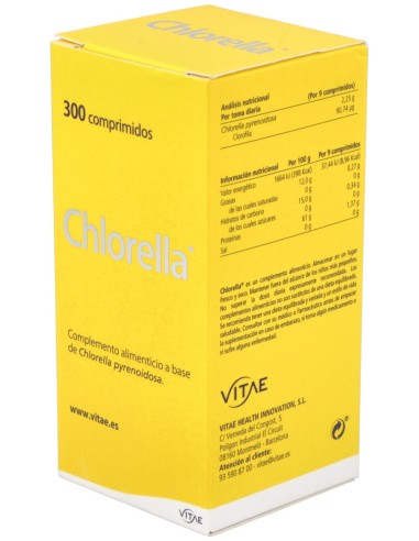 Chlorella 200 Mg 300 Compr Vitae