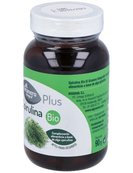 Granero Complemento Spirulina Bio 180 Comp