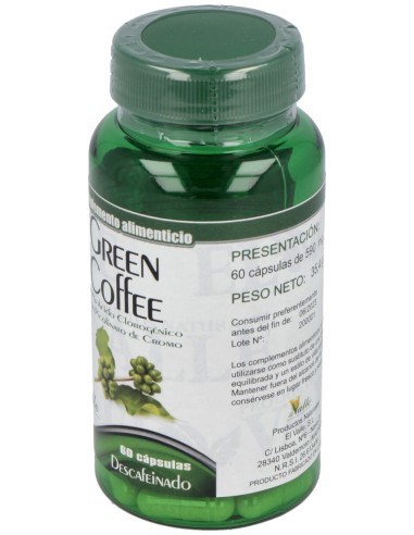 El Valle Green Coffee Cafe Verde Descafeinado...