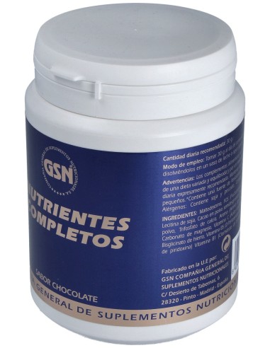 Nutrientes Completos Sabor Chocolate 450Gr