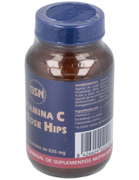 Vitamina C + Rose Hips 650Mg.Con Bioflav.Citr.100C
