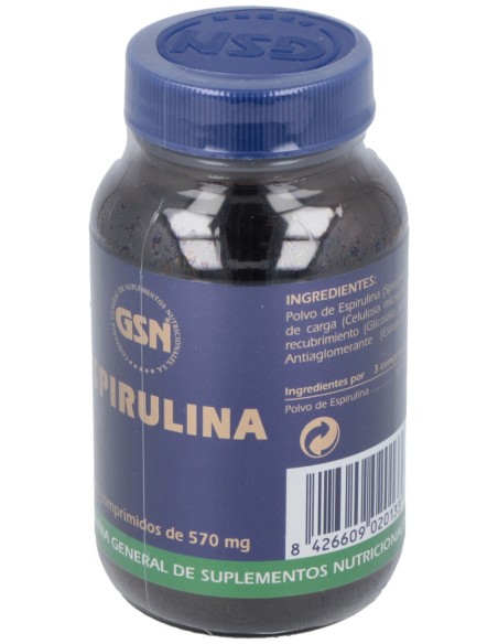 Gsn Espirulina 120 Cpr 300 Mg