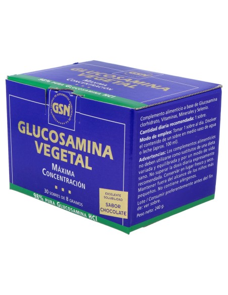 Gsn Glucosamina Vegetal Chocolate 30 Sobres