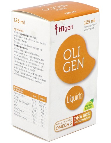Oligen Dha 80% Tg Enzimatico 125Ml.