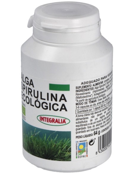 Integalia Spirulina Ecológica 500Mg 100Caps