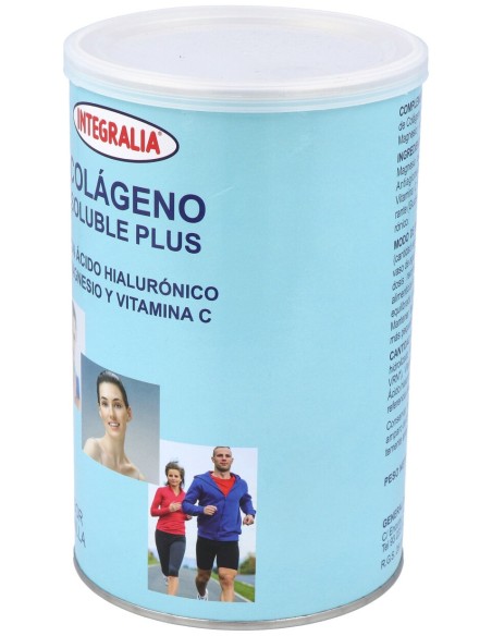 Integralia Colágeno Soluble Plus Hialurónico Magnesio Sabor Vainilla 360G
