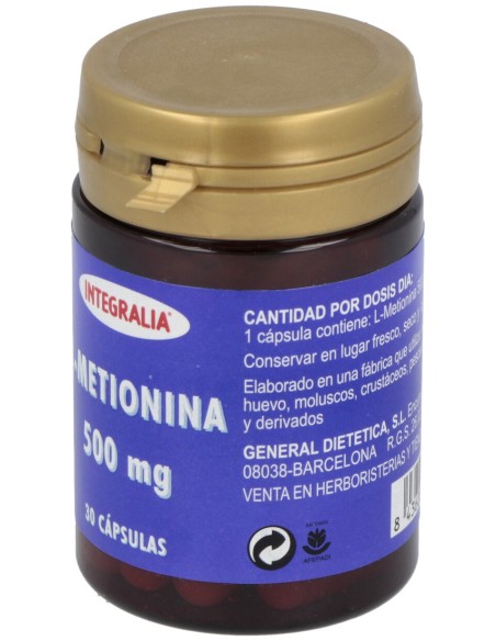 Integralia L-Metionina 500Mg 30Caps