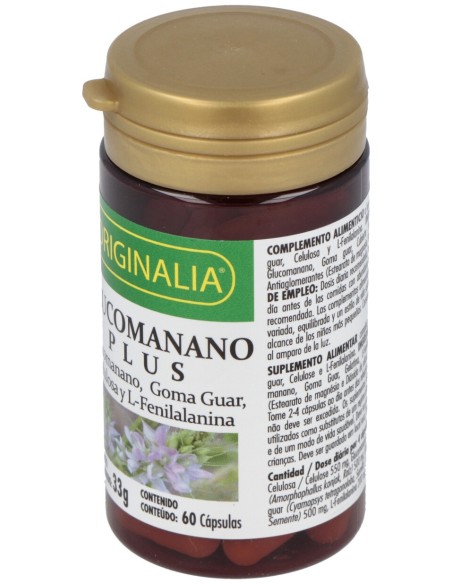 Glucomanano Plus (Saciante Originalia) 60Cap.