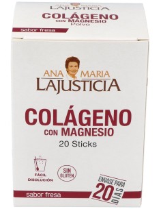 Ana Maria La Justicia Colágeno Magnesio Fresa 20 Sticks